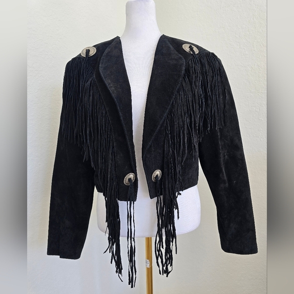 Vintage Suede Fringe Jacket 100% leather - Picture 6 of 9